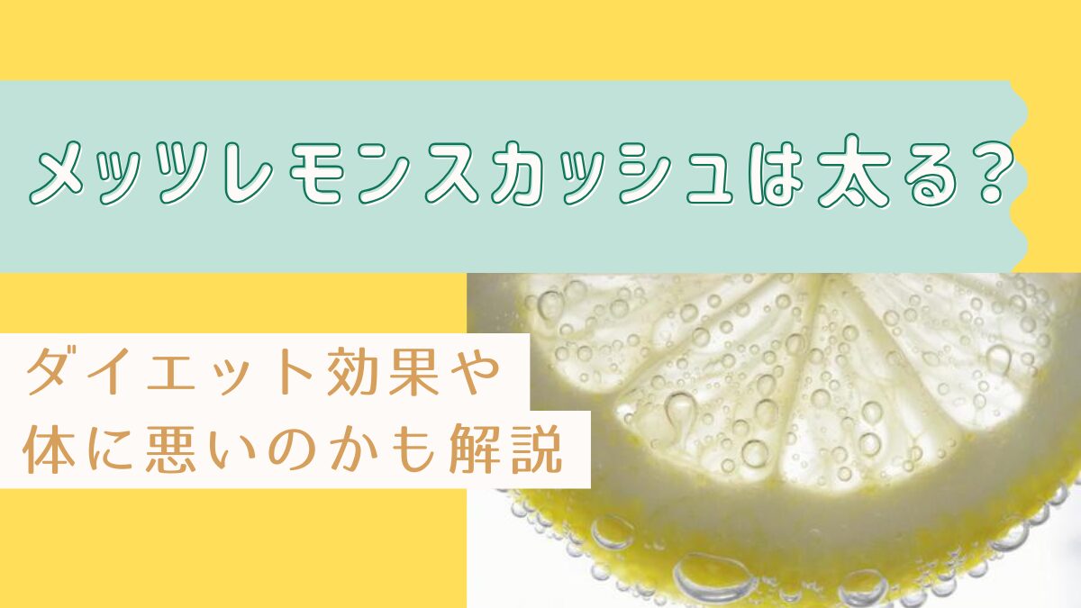 メッツレモンスカッシュは太る？ダイエット効果や体に悪いのかも解説