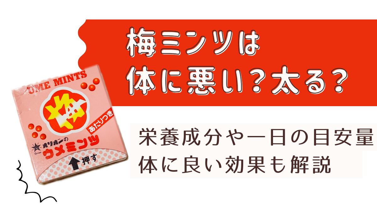 梅ミンツは体に悪い？太る？栄養成分や一日の目安量・体に良い効果も解説